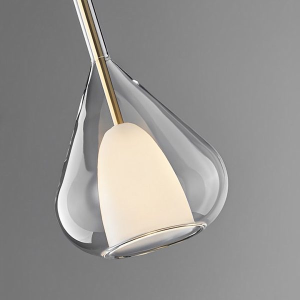 Raindrop Creative Double Layers Glass Nordic Pendant Lights Small Chandelier - Image 7