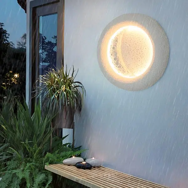 Creative Moon Shaped Waterproof LED 10W Modern Wall Lamp Exterior Decor - Image 3