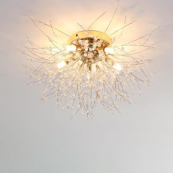 Modern Creative Dandelion Crystal 5/6/8 Light Semi-Flush Mount Ceiling Light - Image 14