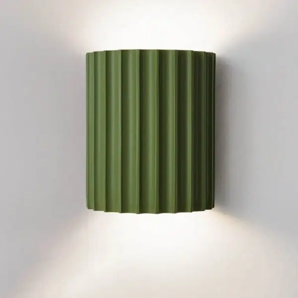 Macaron Resin Striped Half Cylinder 1-Light Wall Sconce Lamp - Image 14