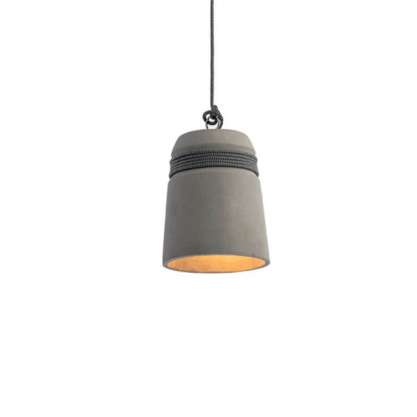 Industrial Cement Column Rope Wire 1-Light Pendant Light - Image 6