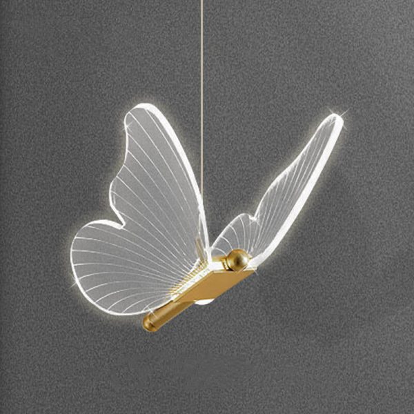 Minimalist Acrylic Butterfly LED Pendant Light - Image 10