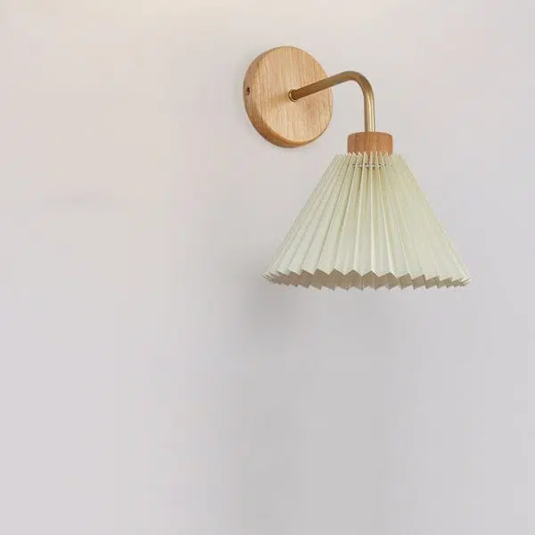 Modern Minimalist Pleated Umbrella Shade 1-Light Wall Sconce Lamp - Image 5
