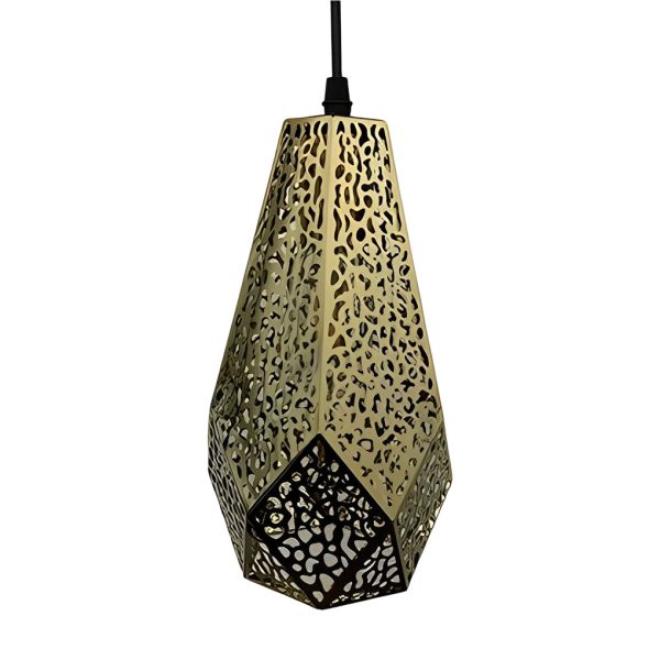 Hollow Stainless Steel Gourd Electroplated Postmodern Chandelier - Image 9