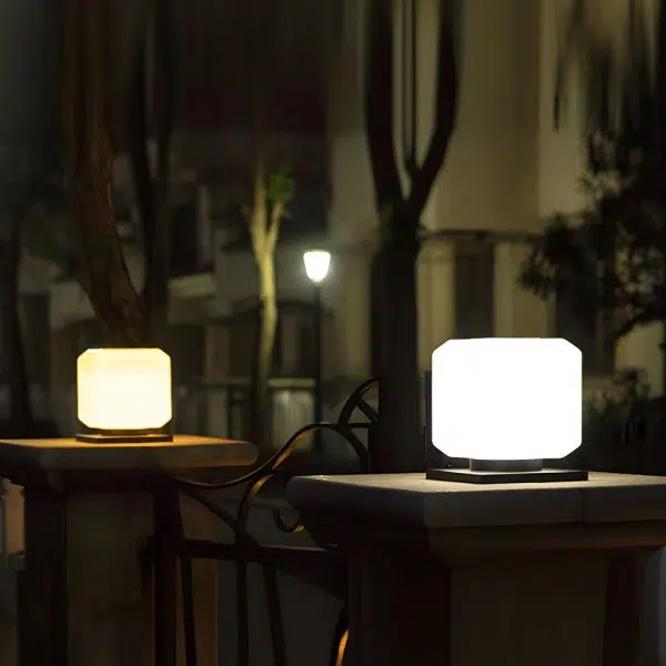 Waterproof Cube Outdoor LED Pier Mount Post Lamp for Garden - Image 4