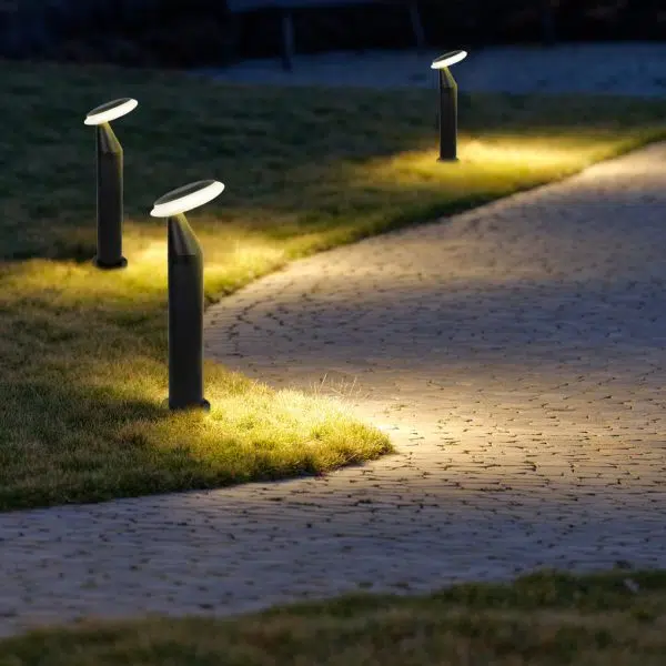 Waterproof Round Mushroom LED Black Modern Pathway Lights Lawn Lamp - Image 3