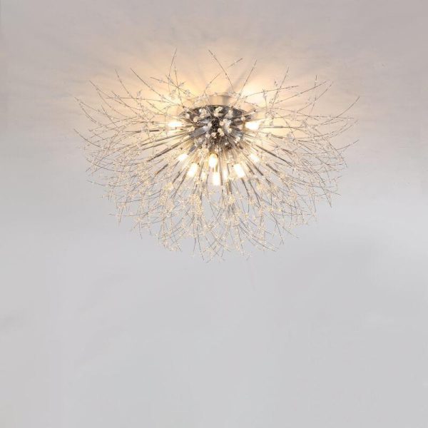 Modern Creative Dandelion Crystal 5/6/8 Light Semi-Flush Mount Ceiling Light - Image 16