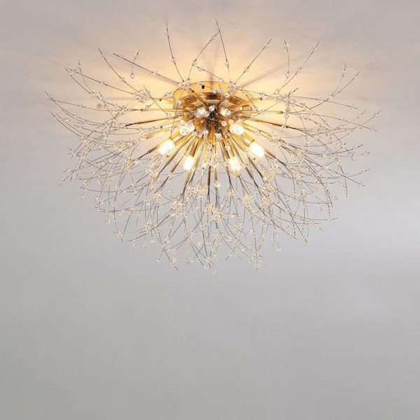 Modern Creative Dandelion Crystal 5/6/8 Light Semi-Flush Mount Ceiling Light - Image 17