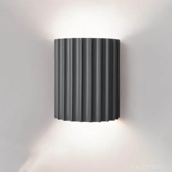 Macaron Resin Striped Half Cylinder 1-Light Wall Sconce Lamp - Image 16