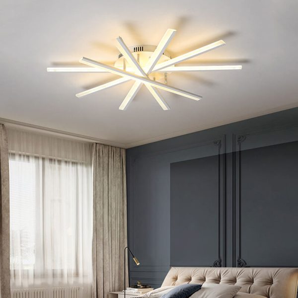Nordic Creative Line 1-Light LED Semi-Flush Mount Ceiling Light - Image 3