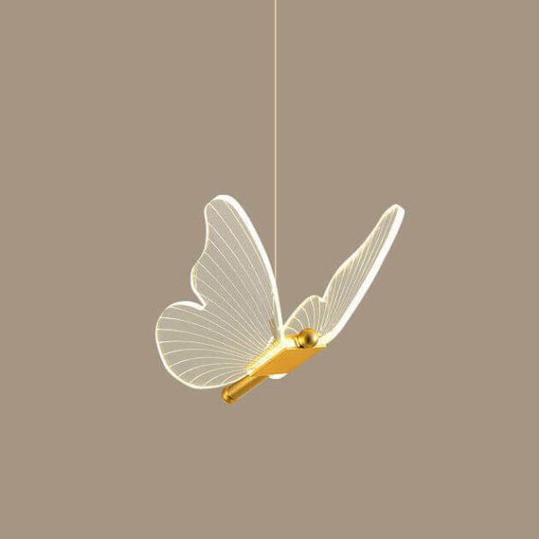 Minimalist Acrylic Butterfly LED Pendant Light - Image 11