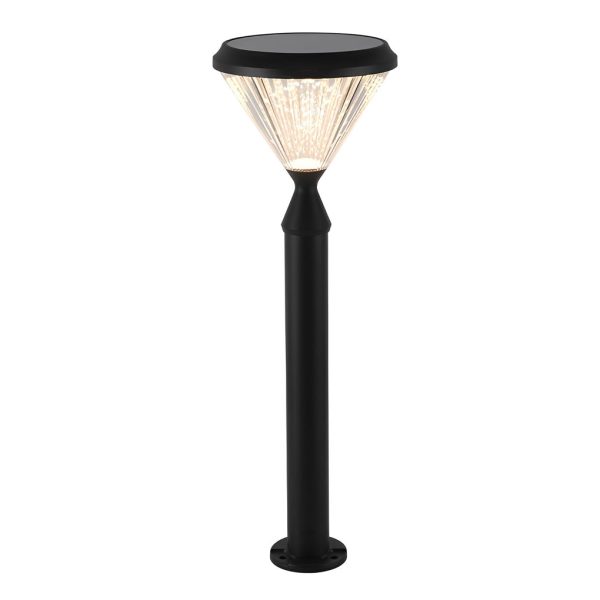 Round Waterproof Light Control LED Black Modern Solar Outdoor Lights - Image 14