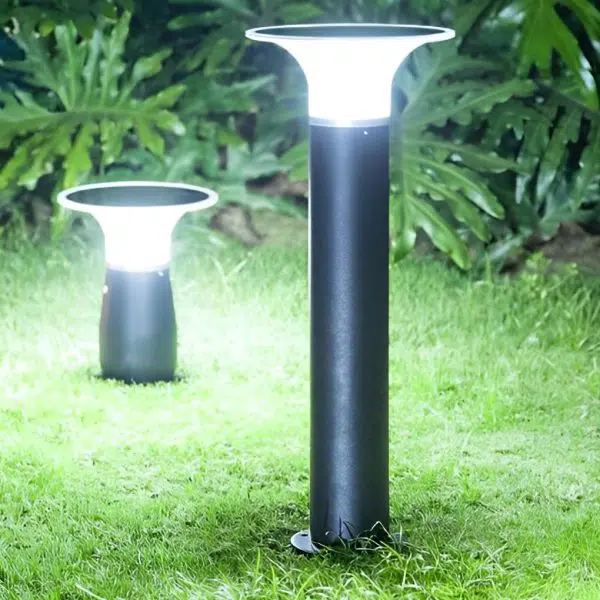 Efficient 3.5W Solar LED Path Downlights 360?? Modern Black Landscape Lighting