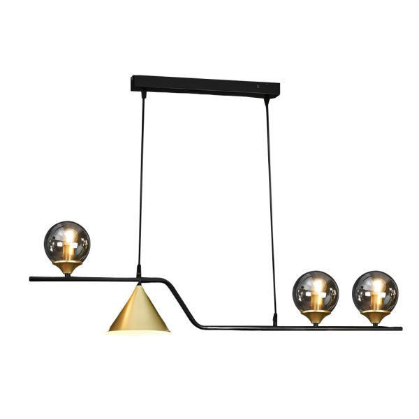 Strip Cone Glass Bubbles LED Iron Electroplating Nordic Chandelier - Image 19