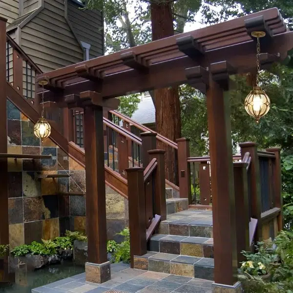 Glass Ball Aluminum Waterproof American Style Outdoor Chandelier Light - Image 7