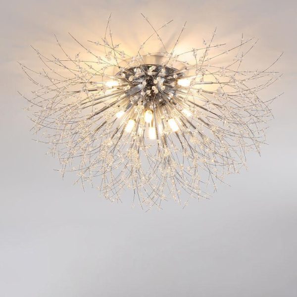 Modern Creative Dandelion Crystal 5/6/8 Light Semi-Flush Mount Ceiling Light - Image 18