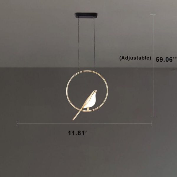 Nordic Creative Bird Shaped Acrylic LED 1/3/6 Light Chandelier - Image 10