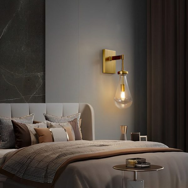 Water Drop Crystal Creative Copper Modern Minimalist Wall Lamp Sconces - Image 2