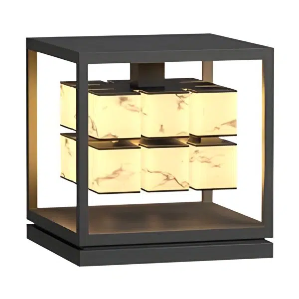 Square LED Waterproof Modern Solar Deck Post Lights Pillar Light Post Caps Lights - Image 11