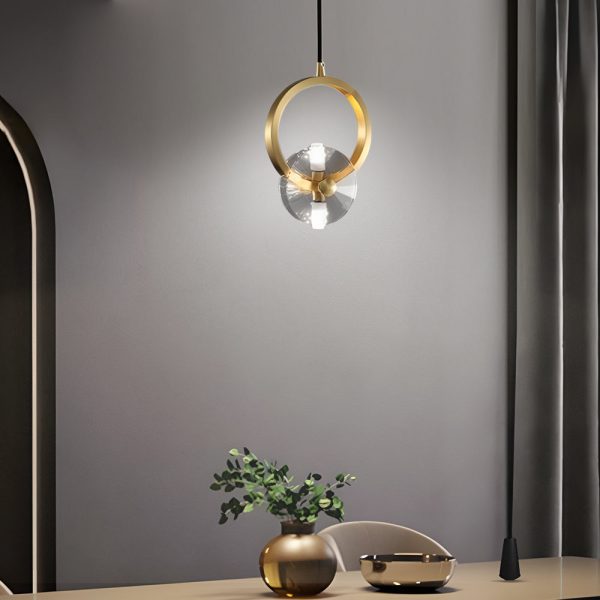 1/3-Light Round Copper Crystal LED Pendant Light - Image 5