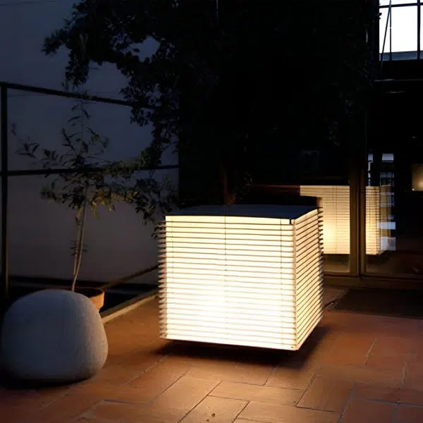 Square Grids Waterproof IP65 LED Black Modern Outdoor Lights Lawn Lamp - Image 3