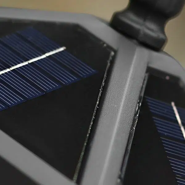 Retro Black Solar & Hardwired Outdoor Pavilion-Inspired Lawn Lamp - Image 5