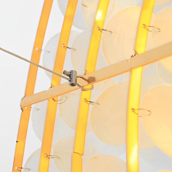 Round Shells Pieces Electroplated Iron LED Nordic Chandelier Pendant Lights - Image 10