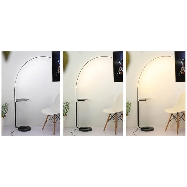 Nordic Minimalist Line Bending with Tray LED Standing Floor Lamp - Image 14