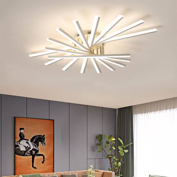 Nordic Creative Line 1-Light LED Semi-Flush Mount Ceiling Light - Image 16