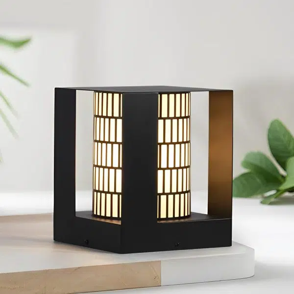 Square Lantern Waterproof LED Black Modern Backyard Landscaping Lights - Image 5