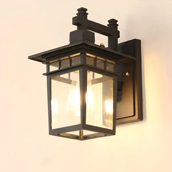 Glass LED Waterproof Retro Outdoor Wall Lamp Wall Sconce Lighting without Bulb - Image 7