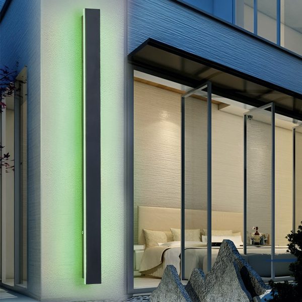 Black Long Strip LED RGB Outdoor Waterproof Wall Light - Image 2