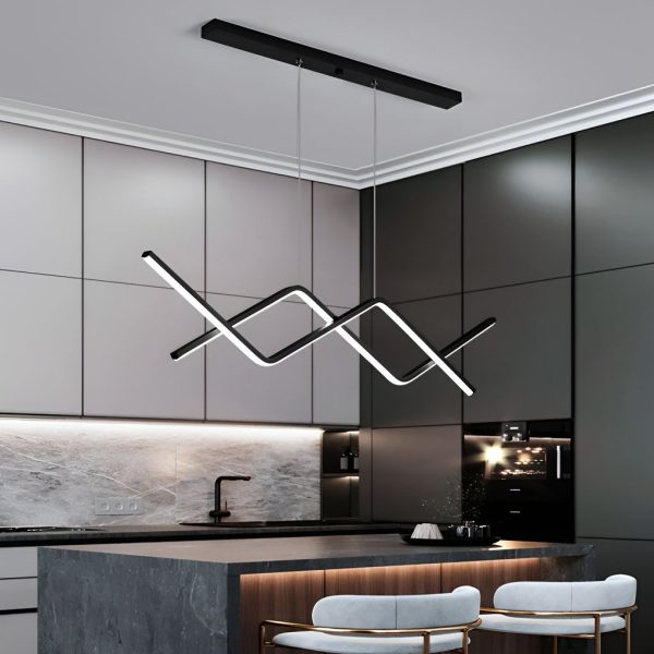 Creative Linear Design LED 3 Step Dimming Modern Chandelier Hanging Lamp - Image 6