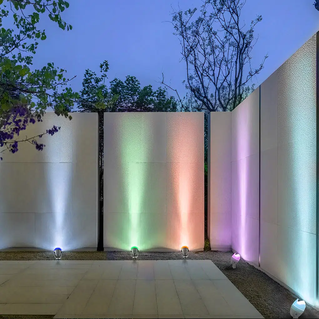 3-49eddf52-b16c-4d79-97af-c5d1a5705752.jpg Modern Eggshell-shaped RGB Adjustable LED Outdoor Spotlight with Stake - Image 1