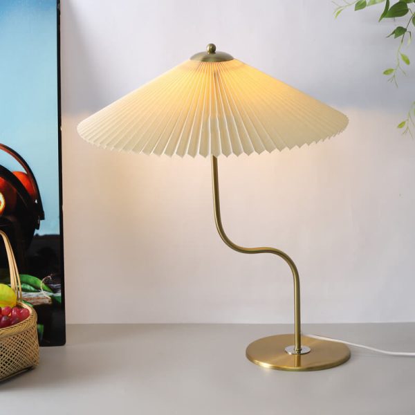 Retro Pleated Umbrella Shaped 1-Light Decorative Table Lamp - Image 7