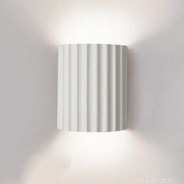 Macaron Resin Striped Half Cylinder 1-Light Wall Sconce Lamp - Image 17