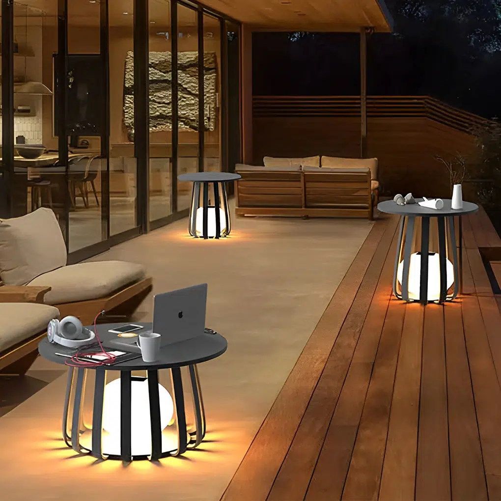3-52fbdf92-8ed4-411a-ac57-2300fcb985f0.jpg Round Waterproof RGB Iron Small Coffee Table Solar Light Outdoor Lanterns - Image 1