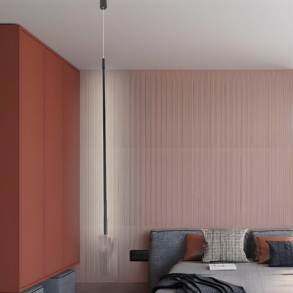 Black Long Vertical Linear LED Pendant Ceiling Light - Image 4