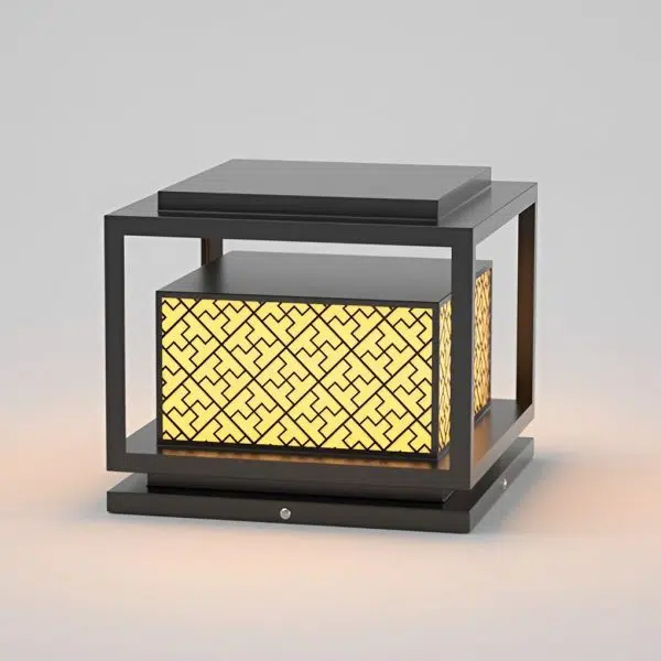 Square Waterproof Modern Solar Outdoor Fence Post Lights Pillar Light - Image 6