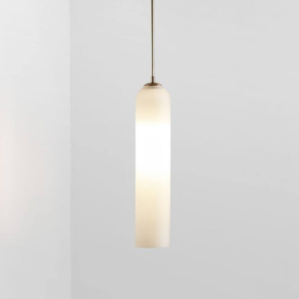 Minimalist Tube-Shaped Glass 1-Light LED Pendant Light - Image 16