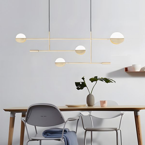 Chic Modern Adjustable Color Temperature LED Iron Linear Pendant Lamp - Image 4