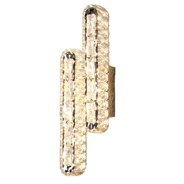 Double Strip Three Step Dimming Light LED Crystal Modern Wall Lamp Wall Sconce Lighting - Image 8