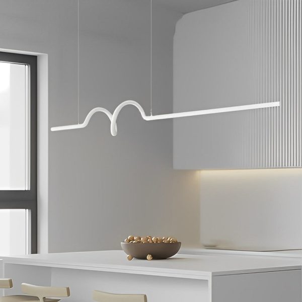 Creative Minimalist Wavy Strip LED Stepless Dimming Nordic Chandelier - Image 10