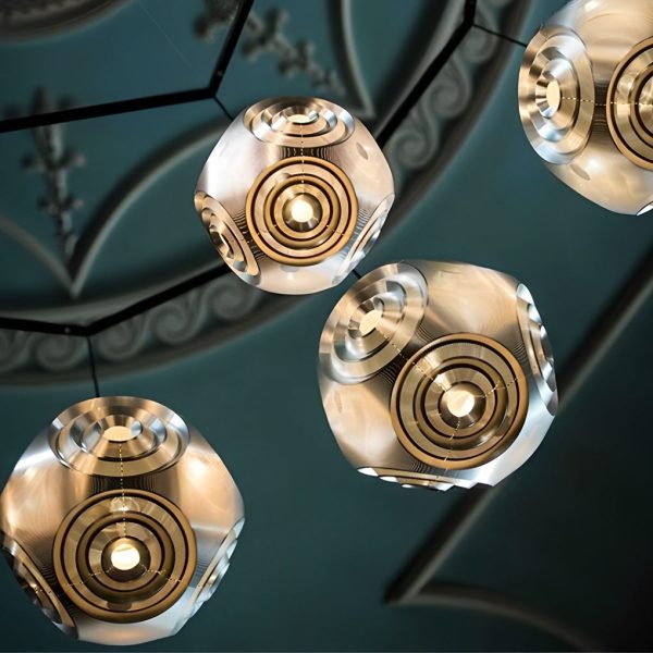 Creative Irregular Circular Stainless Steel Post-modern Chandelier Light - Image 11