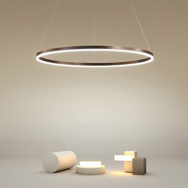 16'' Simple Circle Single Pendant Light Acrylic Pendant Lighting - Image 3