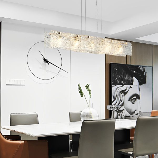 Minimalist Long Strip Glass LED Luxury Modern Dining Room Chandeliers - Image 3