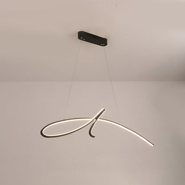 Creative Line Stepless Dimming LED Black Nordic Kitchen Pendant Lighting - Image 9