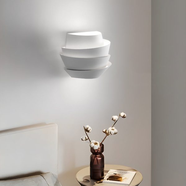 Minimalist Layers Half Cylinder Iron 2-Light Wall Sconce - White - Image 2