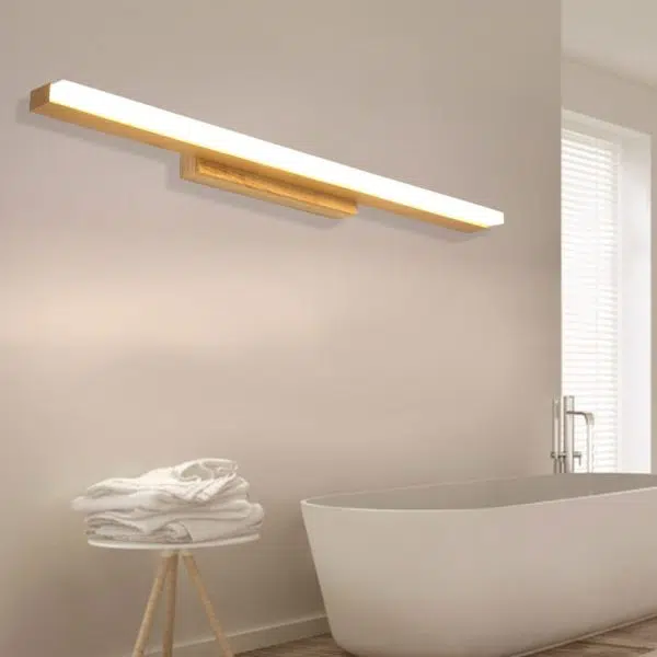 Nordic Minimalist Log Strip Vanity Light LED Wall Sconce Lamp - Image 14