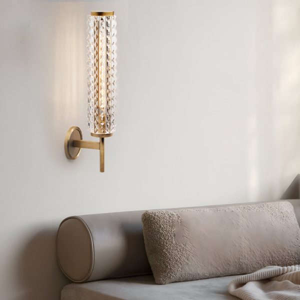 Creative Luxury Glass Copper American-Style Bedroom Wall Lights Indoor - Image 3